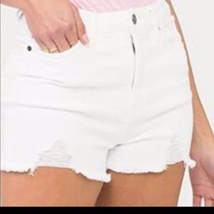 2 pairs of Kancan white denim shorts